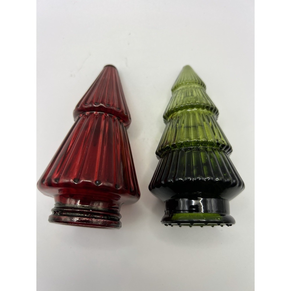 2023 Target Bullseye Green Red Glass Christmas Tree Set